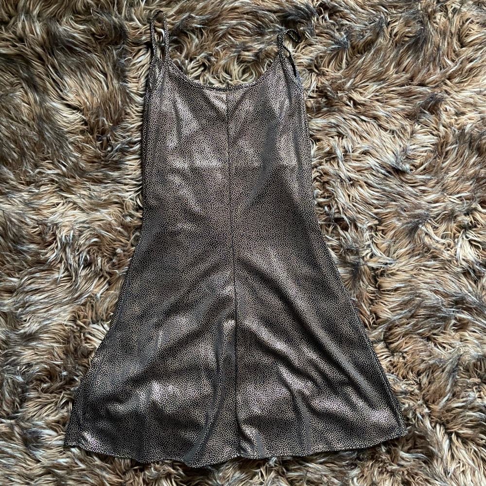 Fiuretti Gold and Black Dot Dress Size Small